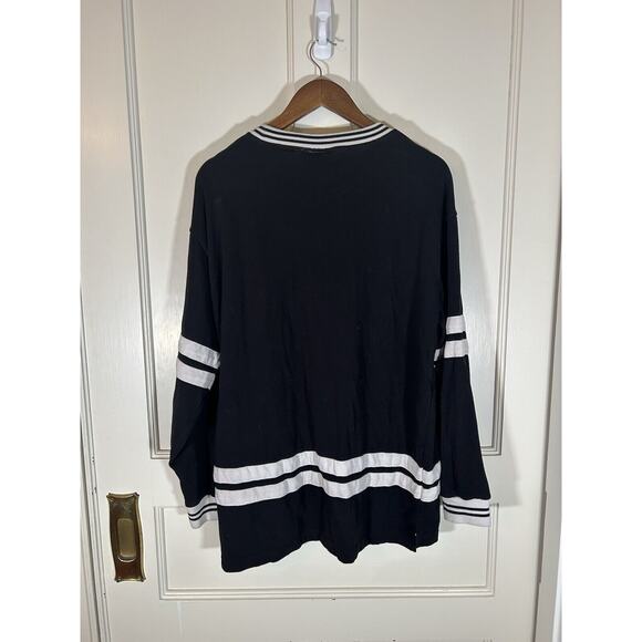 Vintage Mickey & Co. Hockey Style Sweatshirt Mens Size XL Black White Embroidery - Picture 4 of 9